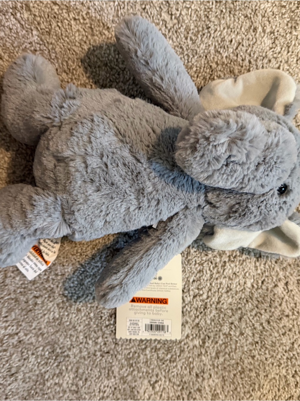 cloud island Gray Plush Elephant Stuffed Animal